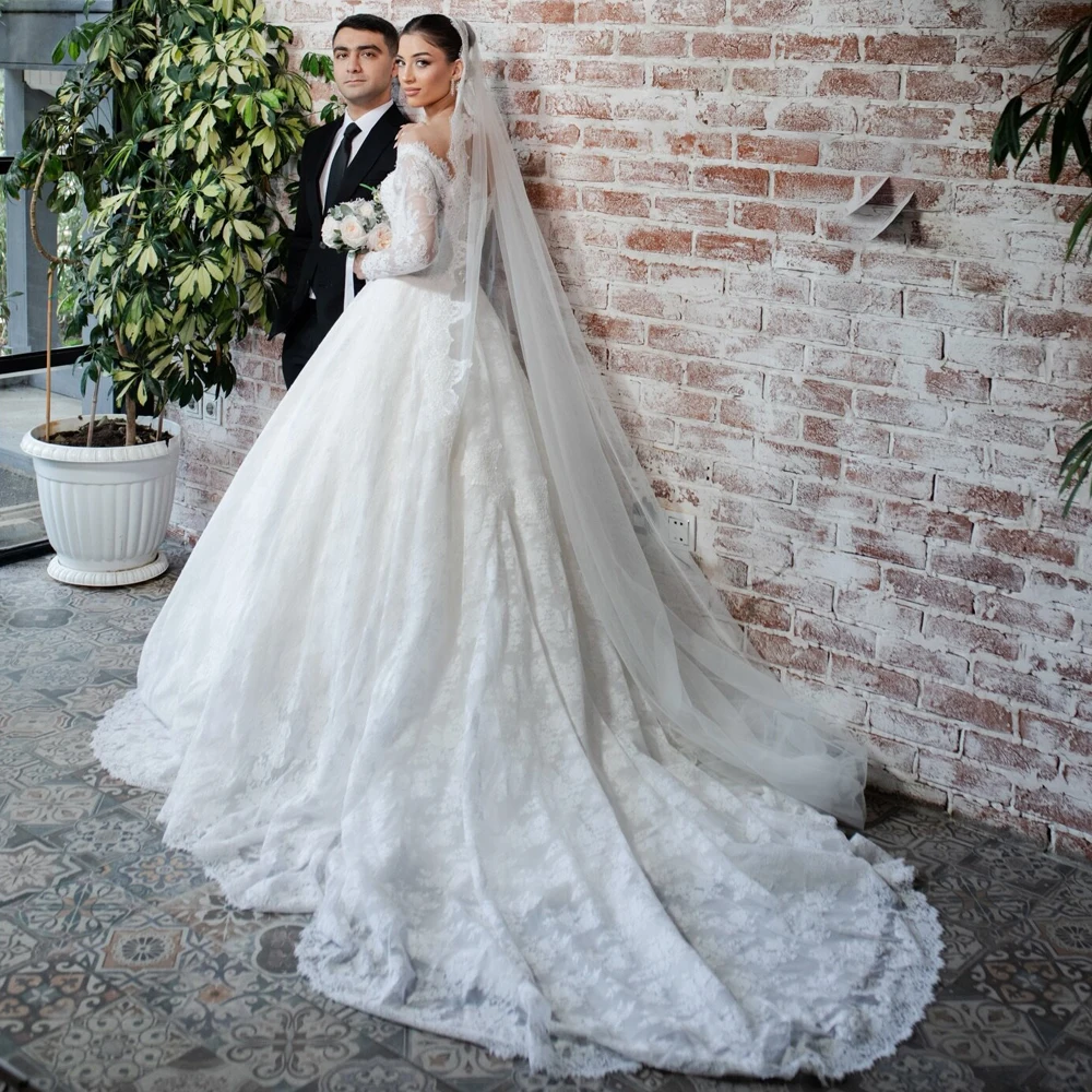 Винтажные кружевные свадебные платья по индивидуальному заказу, 2026, милое свадебное платье с длинными рукавами и жемчугом, бальное платье, платья de novia
Винтажные кружевные свадебные платья по индивидуальному заказу, 2026, милое свадебное платье с длинными рукавами и жемчугом, бальное платье, платья de novia