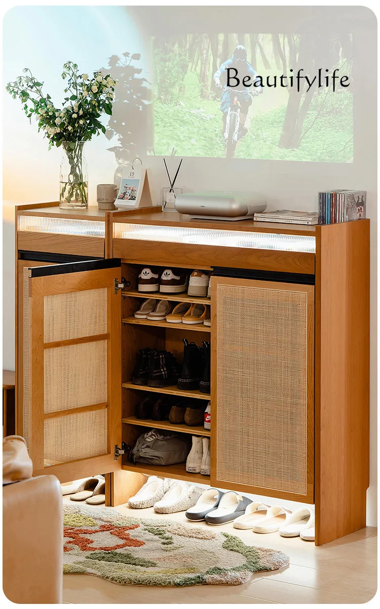 Nordic Style Solid Wood Entrance Cabinet Large Capacity Ultra-Thin Storage Cabinet
Nordic Style Solid Wood Entrance Cabinet Large Capacity Ultra-Thin Storage Cabinet