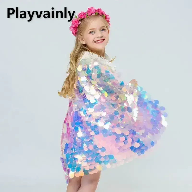 Glitter Sequins Mermaid Shawl Sweet Baby Girls Clothes Soft Yarn Starry Sky Princess Cloak Halloween Cosplay Cape E202049
Glitter Sequins Mermaid Shawl Sweet Baby Girls Clothes Soft Yarn Starry Sky Princess Cloak Halloween Cosplay Cape E202049