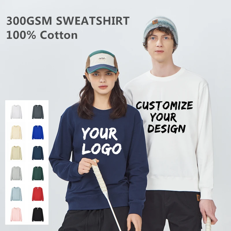 Personalized Design Logo Brand Printing 100% Cotton Sweatshirts Customize Hoodie Crewneck Pullovers Workwear POD Custom Dropship
Personalized Design Logo Brand Printing 100% Cotton Sweatshirts Customize Hoodie Crewneck Pullovers Workwear POD Custom Dropship
