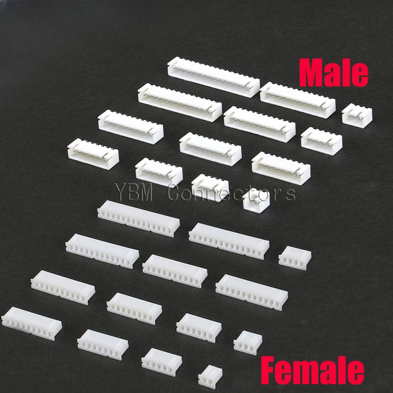 50Pcs JST XH2.54 2/3/4/5 Pin Terminals Plastic Shell Male Plug + Female Socket Wire Connector XH 2.54 2P 3P 4P 5P-14P
50Pcs JST XH2.54 2/3/4/5 Pin Terminals Plastic Shell Male Plug + Female Socket Wire Connector XH 2.54 2P 3P 4P 5P-14P