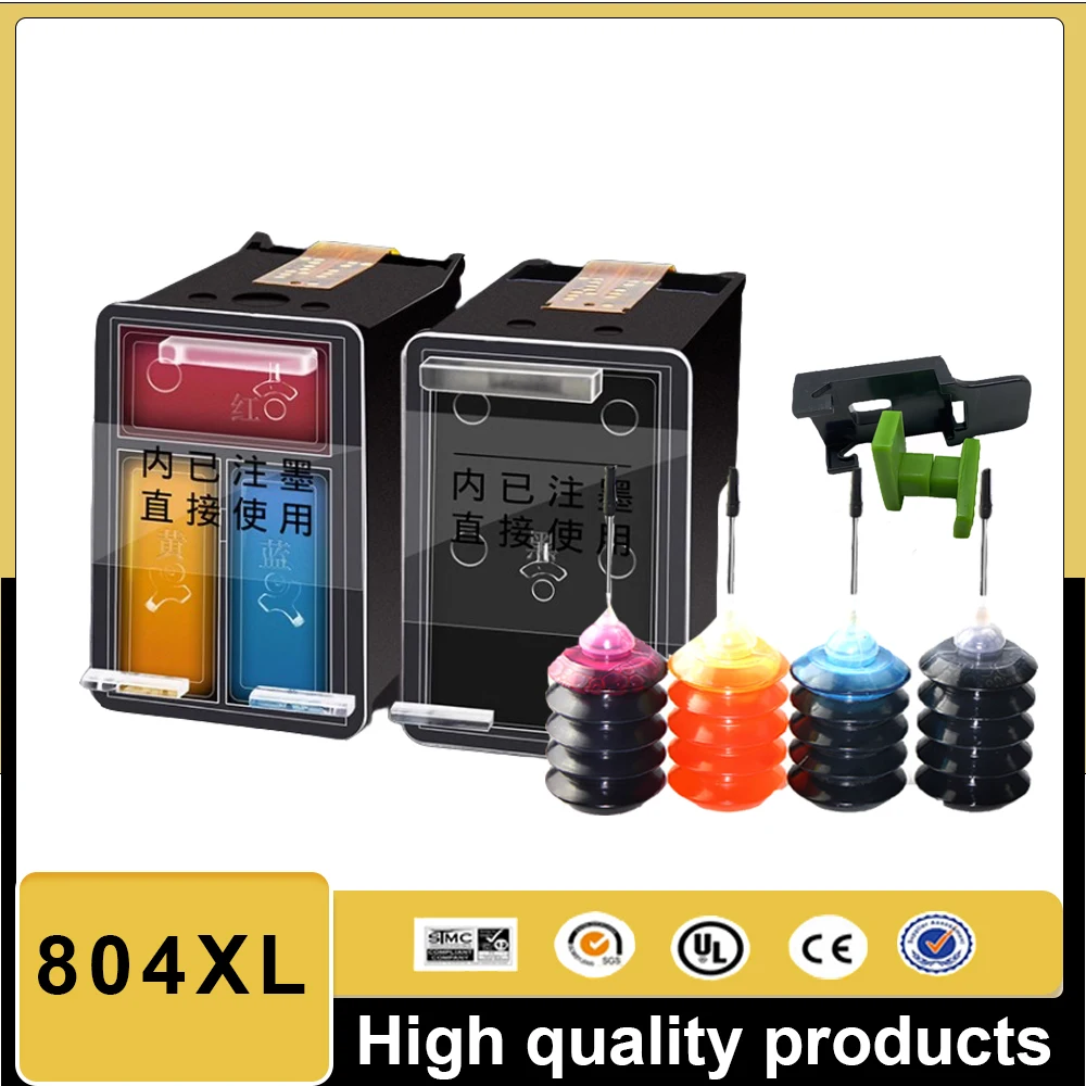804XL 804 Ink Cartridge Compatible For HP804, for Envy Photo 6252 6255 6258 7120 7130 7132 7134 7155 7158 7855 7858 printer
804XL 804 Ink Cartridge Compatible For HP804, for Envy Photo 6252 6255 6258 7120 7130 7132 7134 7155 7158 7855 7858 printer