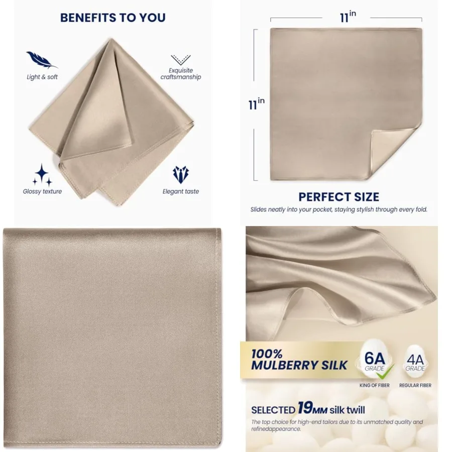 100% Pure Silk Pocket Square Solid Color, Taupe
100% Pure Silk Pocket Square Solid Color, Taupe