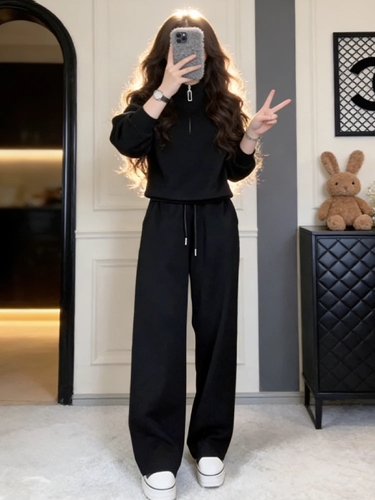 Chic Long Sve Wide Leg Pants Set Women's Casual Sport Spring New Sle Two Piece Set Sli Comfortable High Waist
Chic Long Sve Wide Leg Pants Set Women's Casual Sport Spring New Sle Two Piece Set Sli Comfortable High Waist