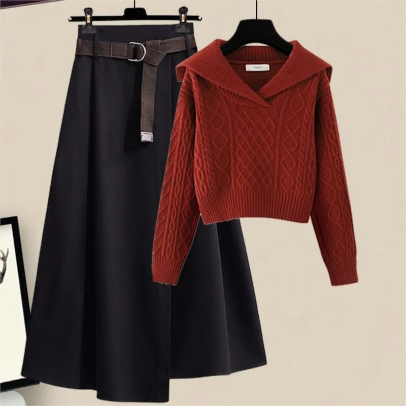 Женский повседневный свитер в стиле ретро в японском и корейском стиле, весна-осень 2026, короткий свитер, топ с юбкой, однотонный комплект из двух предметов
Женский повседневный свитер в стиле ретро в японском и корейском стиле, весна-осень 2026, короткий свитер, топ с юбкой, однотонный комплект из двух предметов