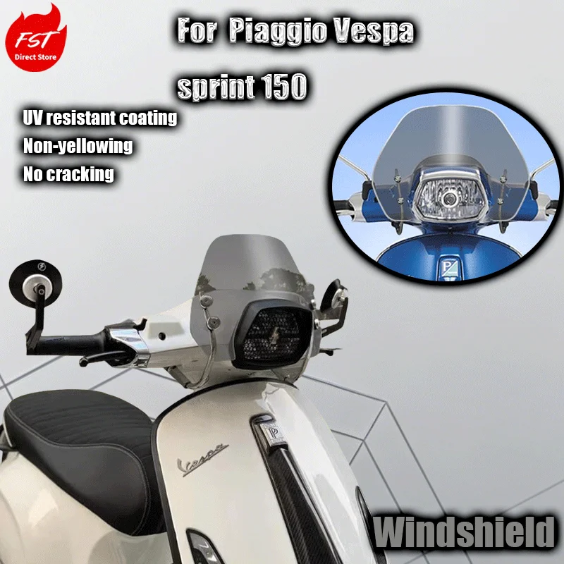 For Piaggio windshields Vespa windshields Sprint 150 square lights original Sprint 150 windshield modification
For Piaggio windshields Vespa windshields Sprint 150 square lights original Sprint 150 windshield modification