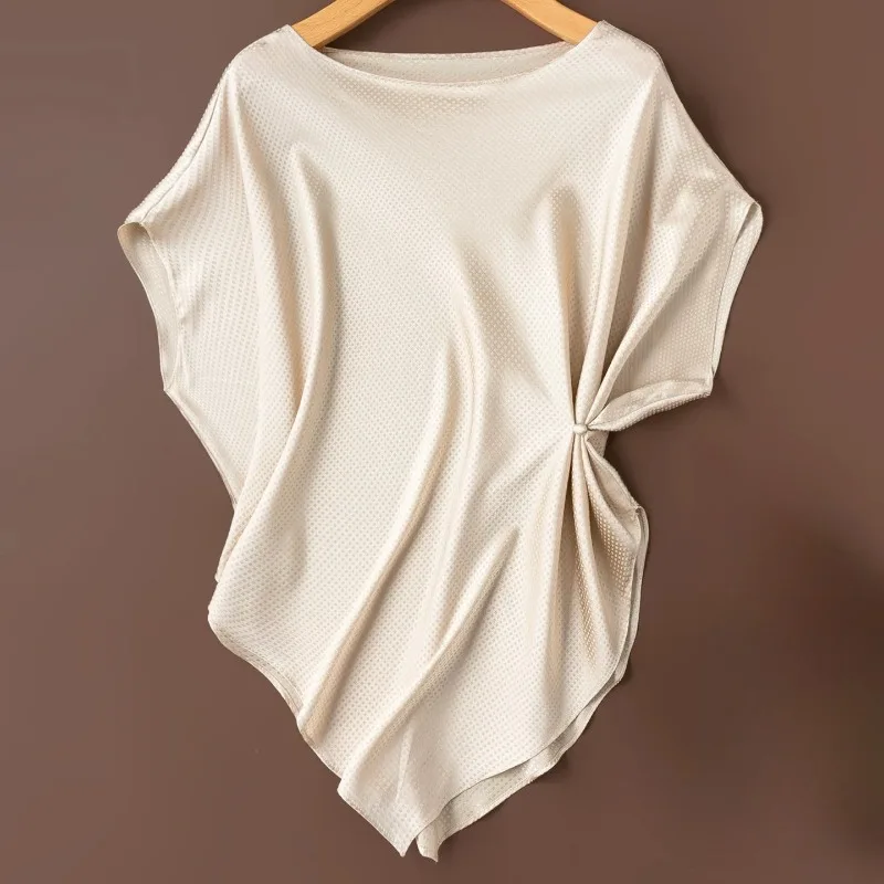 Tcyeek 93% Real Silk Women T Shirt 2026 Summer Elegant British-style Stretch Batwing Sleeve Top Clothes for Ladies Ropa De Mujer
Tcyeek 93% Real Silk Women T Shirt 2026 Summer Elegant British-style Stretch Batwing Sleeve Top Clothes for Ladies Ropa De Mujer