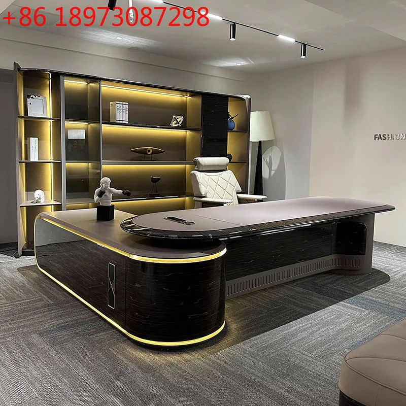 Boss Office and Chair Combination Light Luxury Senior President's Large Class Desk Office Furniture Manager's
Boss Office and Chair Combination Light Luxury Senior President's Large Class Desk Office Furniture Manager's