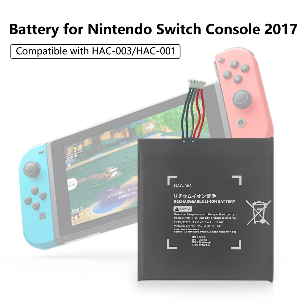 HAC-003 HAC 003 Battery For Nintend Nitendo Switch 2017 Game Console HAC-001 HAC-A-BPHAT-C0, HAC-S-JP/EU-C0 Repair Tool Kit
HAC-003 HAC 003 Battery For Nintend Nitendo Switch 2017 Game Console HAC-001 HAC-A-BPHAT-C0, HAC-S-JP/EU-C0 Repair Tool Kit