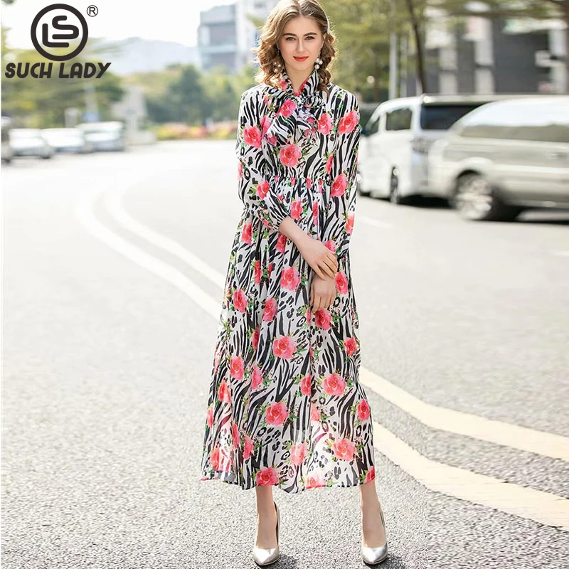 Women's Dress O Neck Wrist Sleeves Printed High Street Designer Maxi Holiday Dresses with Scarf Vestidos
Women's Dress O Neck Wrist Sleeves Printed High Street Designer Maxi Holiday Dresses with Scarf Vestidos
