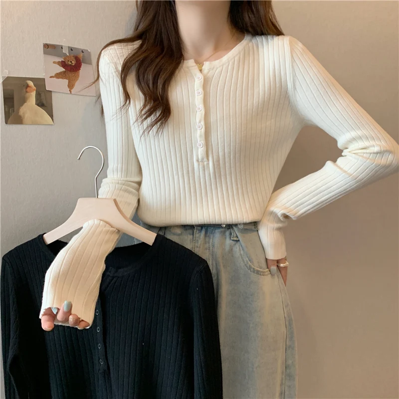 Модный облегающий вязаный топ с длинным рукавом для женщин больших размеров, в стиле колледж, осенне-зимний тренд
Модный облегающий вязаный топ с длинным рукавом для женщин больших размеров, в стиле колледж, осенне-зимний тренд