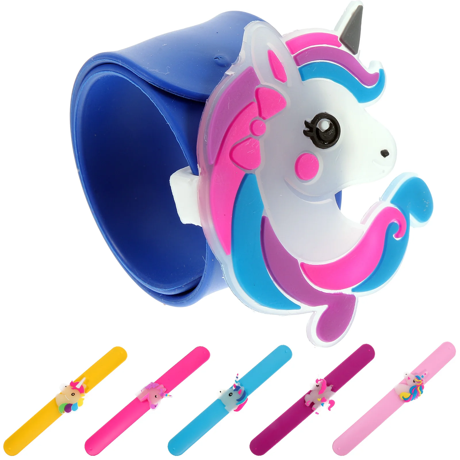 6pcs Glow In The Dark Slap Bracelets Unicorn Pattern Kids Party Favors Cartoon Snap Wristbands Light Up Bracelet For Children
6pcs Glow In The Dark Slap Bracelets Unicorn Pattern Kids Party Favors Cartoon Snap Wristbands Light Up Bracelet For Children
