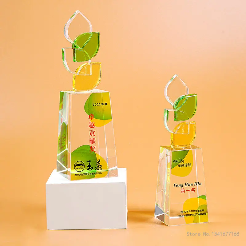 K9 Crystal Leaf Shape Award Trophy, Home Decoration, Four Leaf Clover, Can Lettering, Environment Theme, New, 1Pc
K9 Crystal Leaf Shape Award Trophy, Home Decoration, Four Leaf Clover, Can Lettering, Environment Theme, New, 1Pc