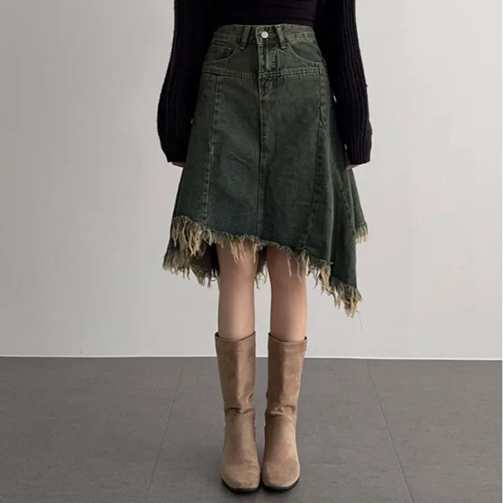 Early Spring 2026 Korean Style Versatile Retro Design Asymmetrical Hem Denim Skirt Fashionable All-Match Commute Ready
Early Spring 2026 Korean Style Versatile Retro Design Asymmetrical Hem Denim Skirt Fashionable All-Match Commute Ready