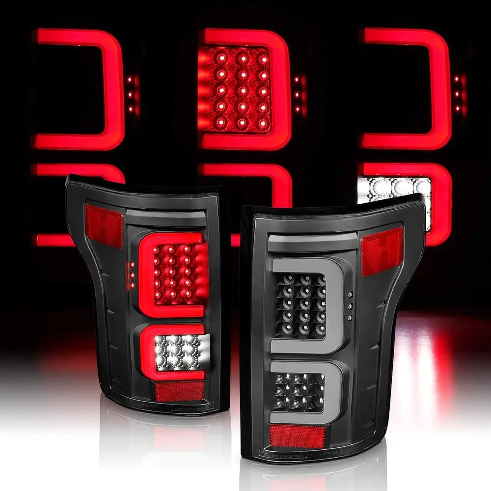 [Full LED C-Type Light Bar Black Taillights Assembly Pair for 2015-2017 Ford F150 - Passenger and Driver Side
[Full LED C-Type Light Bar Black Taillights Assembly Pair for 2015-2017 Ford F150 - Passenger and Driver Side