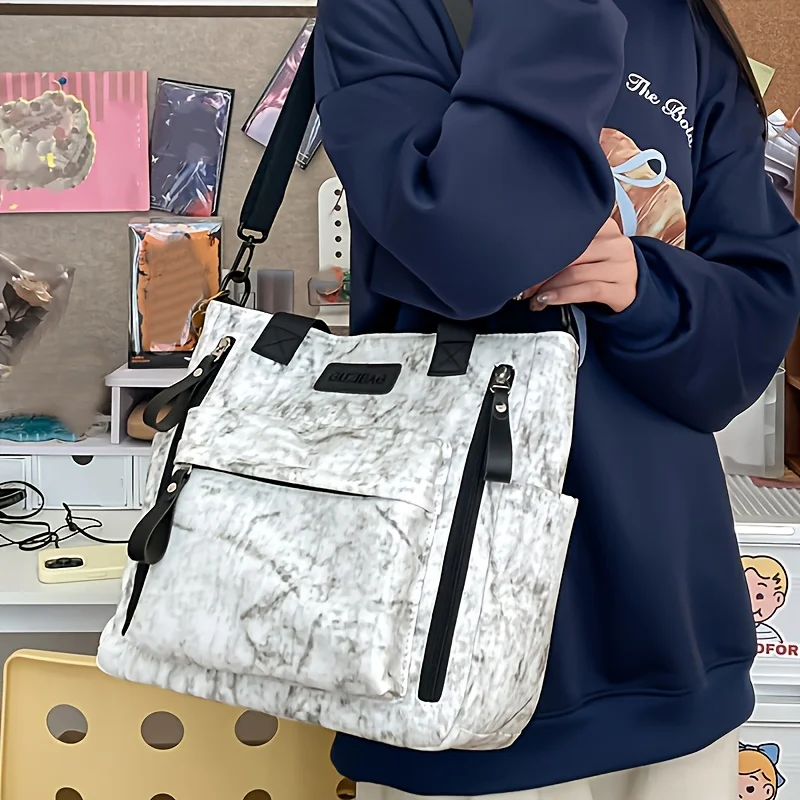 Japanese Style Large Capacity Nylon Shoulder Bag for Students Cute Bear Crossbody Messenger Tote Lightweight Commuter Book Bag
Japanese Style Large Capacity Nylon Shoulder Bag for Students Cute Bear Crossbody Messenger Tote Lightweight Commuter Book Bag