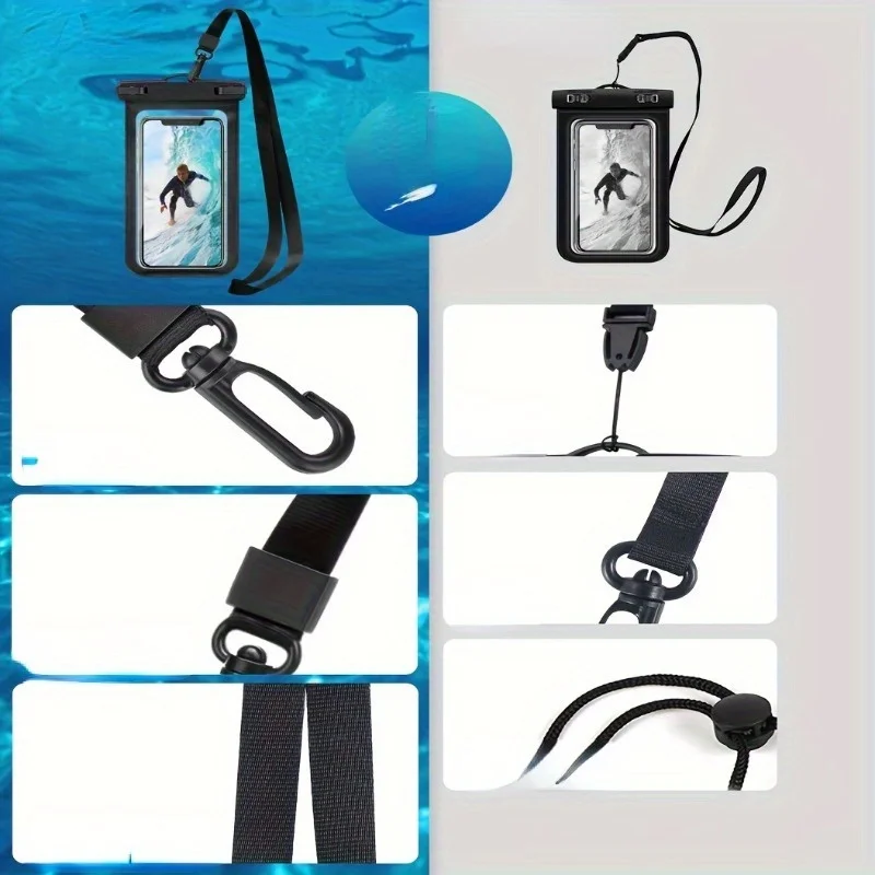 1pc Mobile Phone Waterproof Bag With Touch Screen, Swimming Waterproof Mobile Phone Case Rider Waterproof Bag-Trendy Front Party
1pc Mobile Phone Waterproof Bag With Touch Screen, Swimming Waterproof Mobile Phone Case Rider Waterproof Bag-Trendy Front Party