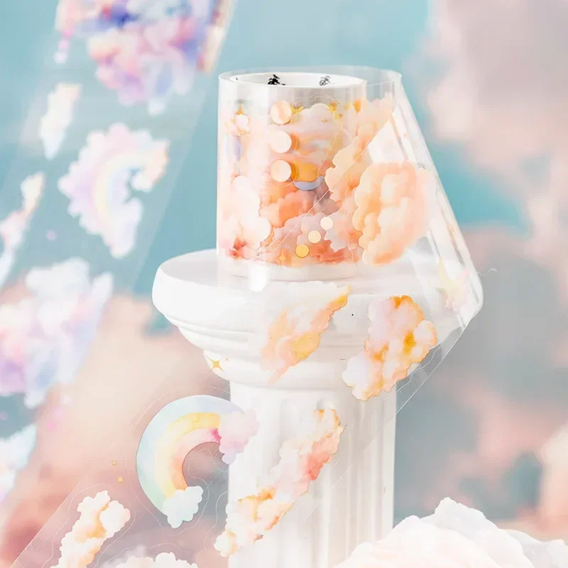 1Roll 2M Tape PET tape Cloud material decoration stickers Rainbow Clouds Adhesives Package handbooks Supplies Scrapbook 50mm*2m
1Roll 2M Tape PET tape Cloud material decoration stickers Rainbow Clouds Adhesives Package handbooks Supplies Scrapbook 50mm*2m