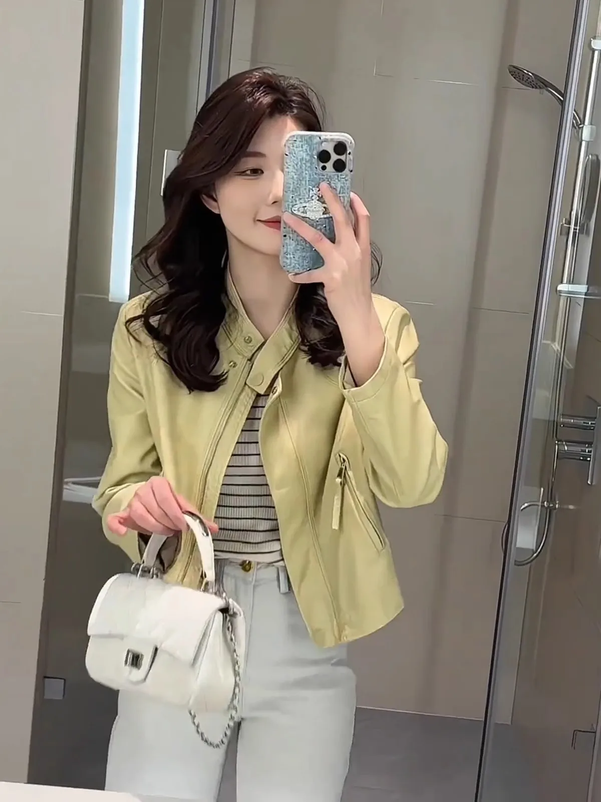 Новинка весны, утягивающая цветная молния, длинное женское пальто Jaet ket Design, модная верхняя одежда, кожаное пальто
Новинка весны, утягивающая цветная молния, длинное женское пальто Jaet ket Design, модная верхняя одежда, кожаное пальто