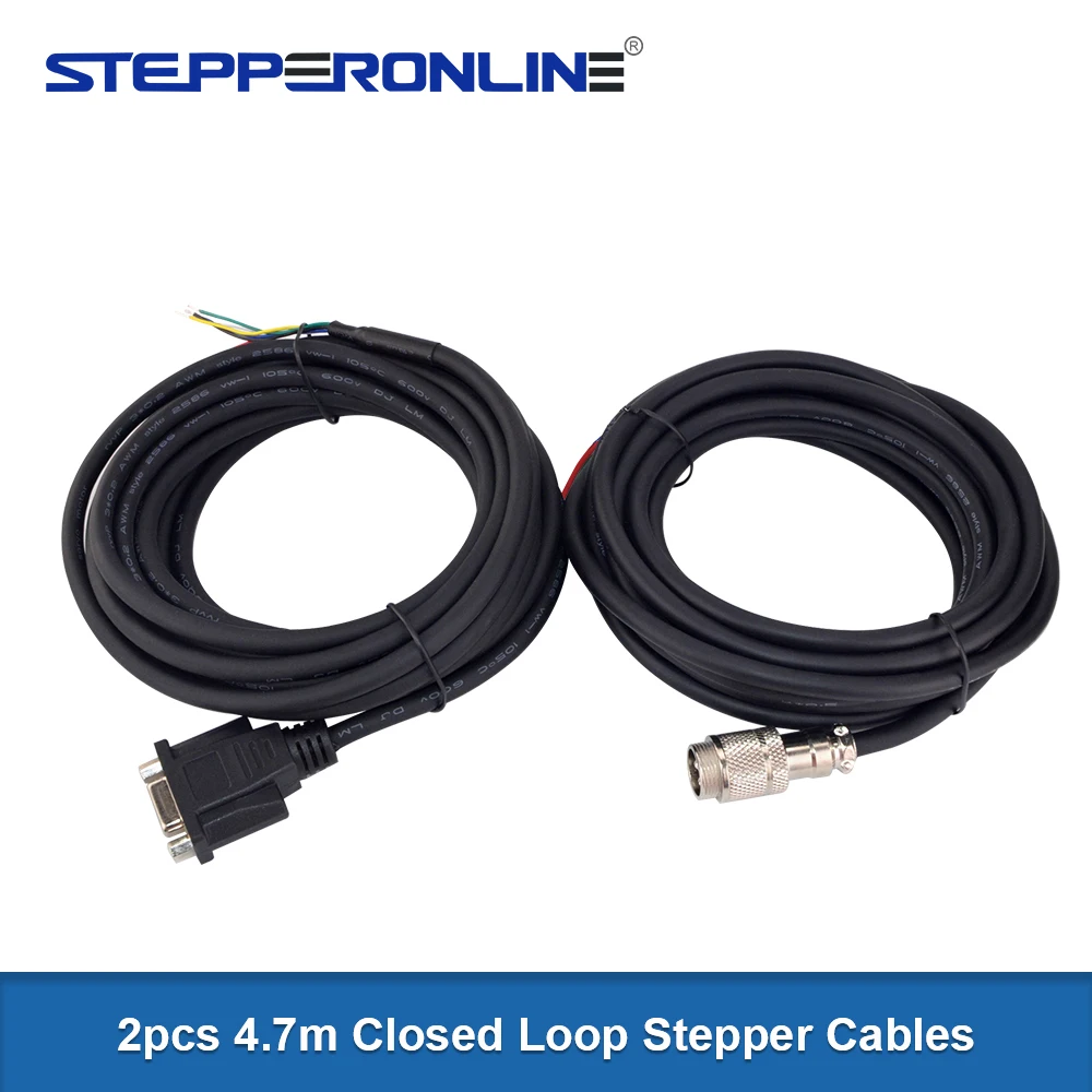 4.7m Closed Loop Stepper Motor Extension Cable Kit for Nema 23,24 Closed Loop Stepper Motor & for Encoder
4.7m Closed Loop Stepper Motor Extension Cable Kit for Nema 23,24 Closed Loop Stepper Motor & for Encoder