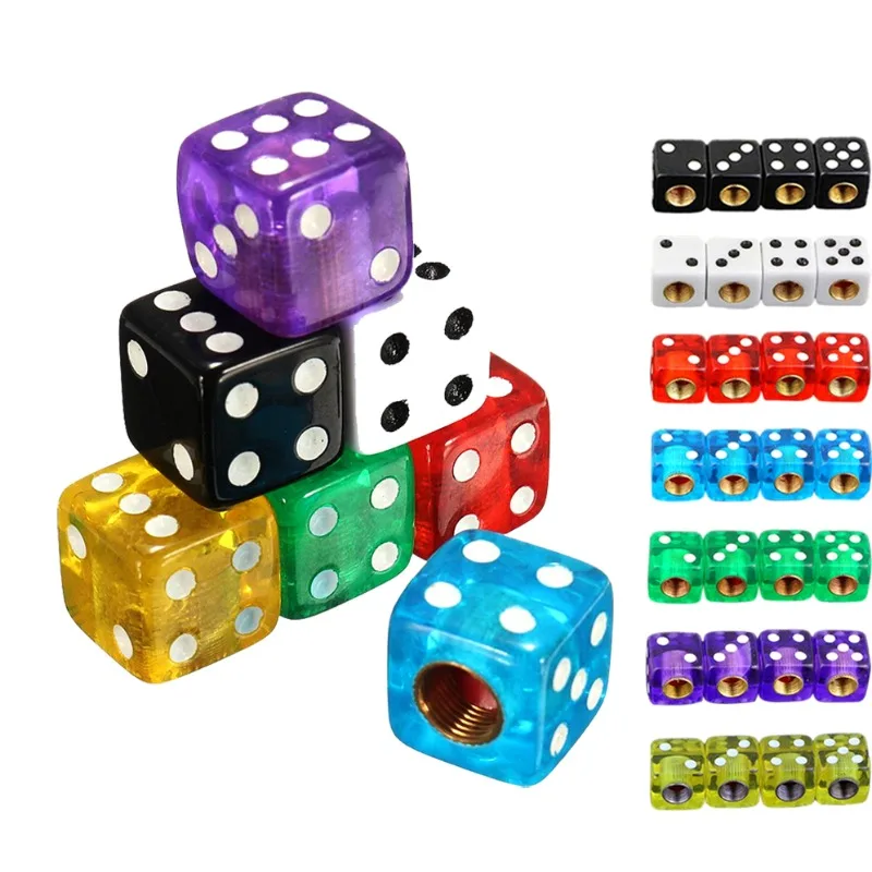 4/8Pcs Dice Tire Valve Stem Caps, Universal Plastic Dice Car Tire Valve Stem Air Caps Cover for Car/Bicycle/Motorcycle
4/8Pcs Dice Tire Valve Stem Caps, Universal Plastic Dice Car Tire Valve Stem Air Caps Cover for Car/Bicycle/Motorcycle