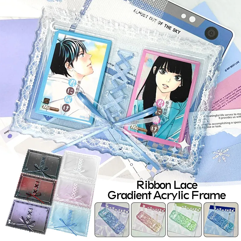 Ribbon Gradient Acrylic Frame Photocard Holder Kpop Photocard Holder Display Anime Collection Frame Picture Display Stand
Ribbon Gradient Acrylic Frame Photocard Holder Kpop Photocard Holder Display Anime Collection Frame Picture Display Stand
