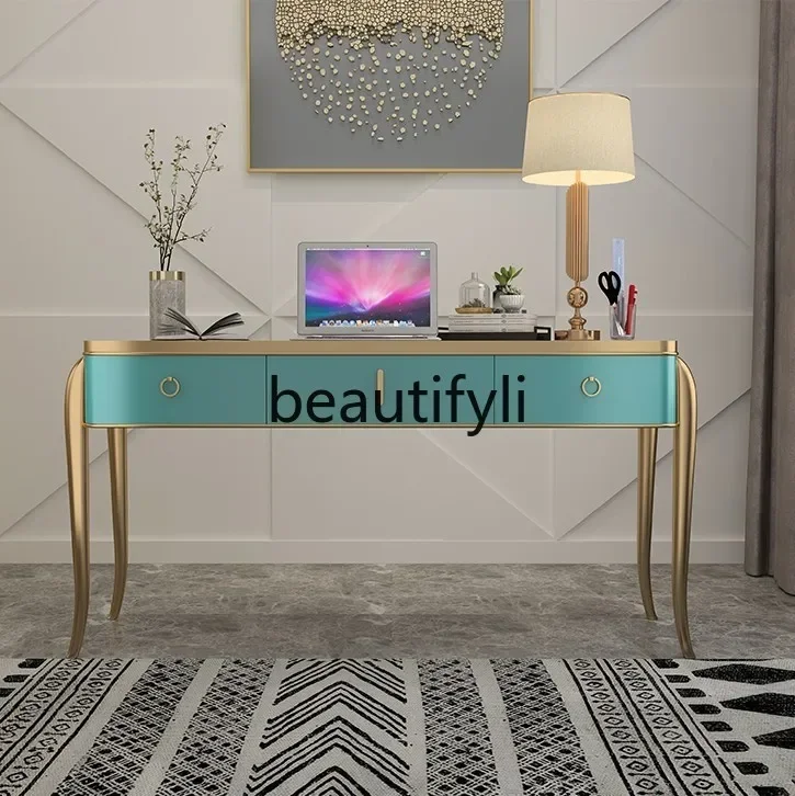 American solid wood desk and chairs simple bedroom dresser multi-functional writing desk makeup table a16
American solid wood desk and chairs simple bedroom dresser multi-functional writing desk makeup table a16