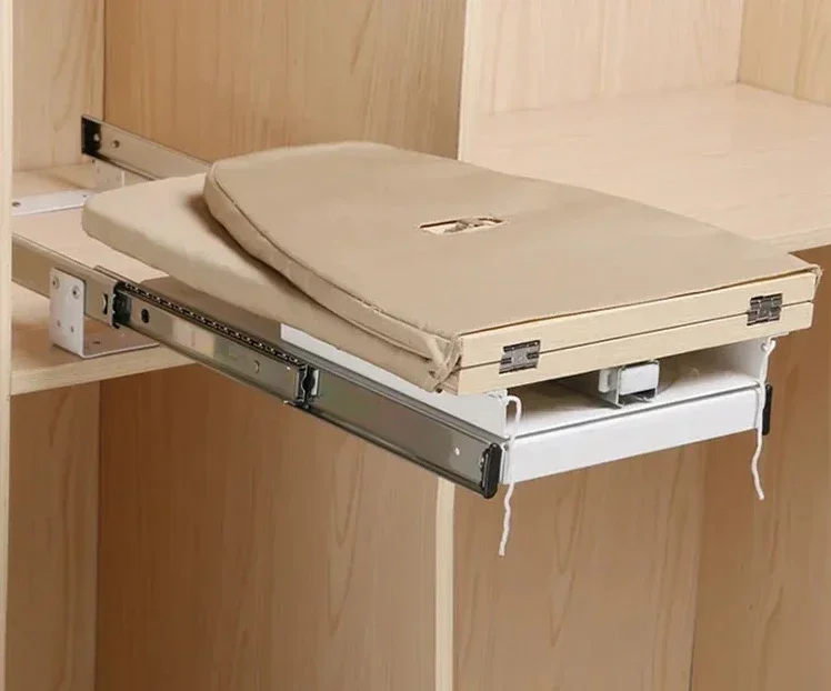 Furniture Push-pull folding ironing board hidden ironing board in the cloakroom Damping telescopic iron pad
Furniture Push-pull folding ironing board hidden ironing board in the cloakroom Damping telescopic iron pad