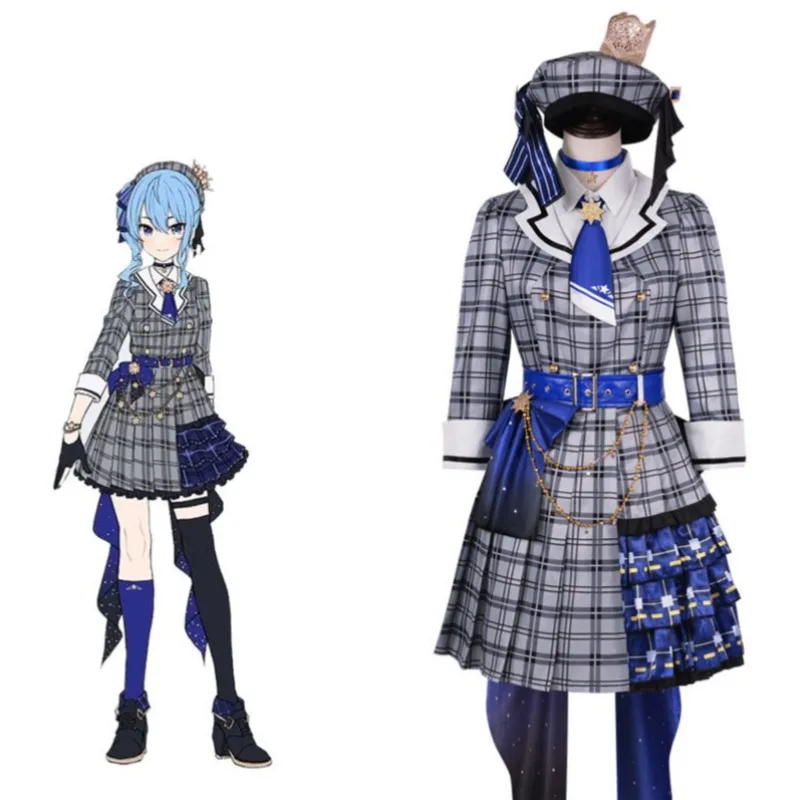 Anime Hololive Hoshimachi Cosplay Hosimati Suisei Outfits Blue Checkered Songwriting Costume Costumes Halloween Party Full Set
Anime Hololive Hoshimachi Cosplay Hosimati Suisei Outfits Blue Checkered Songwriting Costume Costumes Halloween Party Full Set