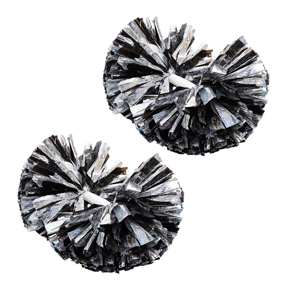 2Pcs Cheerleader Pom Poms Metallic Black Silver 6 Inch Reusable Kids Adult Team Spirit Party Cheerleading Props
2Pcs Cheerleader Pom Poms Metallic Black Silver 6 Inch Reusable Kids Adult Team Spirit Party Cheerleading Props