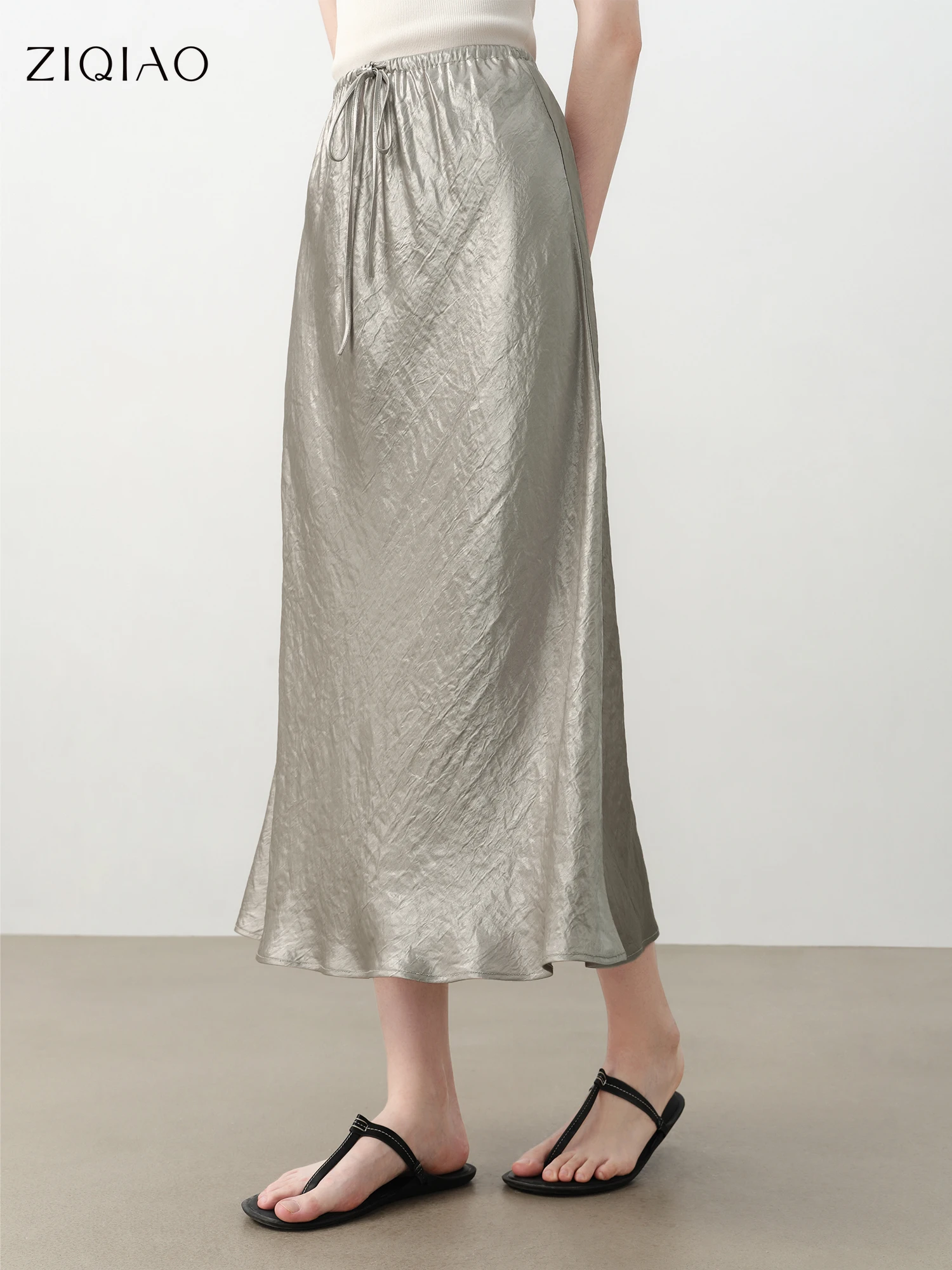 ZIQIAO Petite Size Elegant Satin Skirt For Women 2025 Summer New Arrival Casual Versatile High-end A-line Long Skirt 25ZQ92421
ZIQIAO Petite Size Elegant Satin Skirt For Women 2025 Summer New Arrival Casual Versatile High-end A-line Long Skirt 25ZQ92421