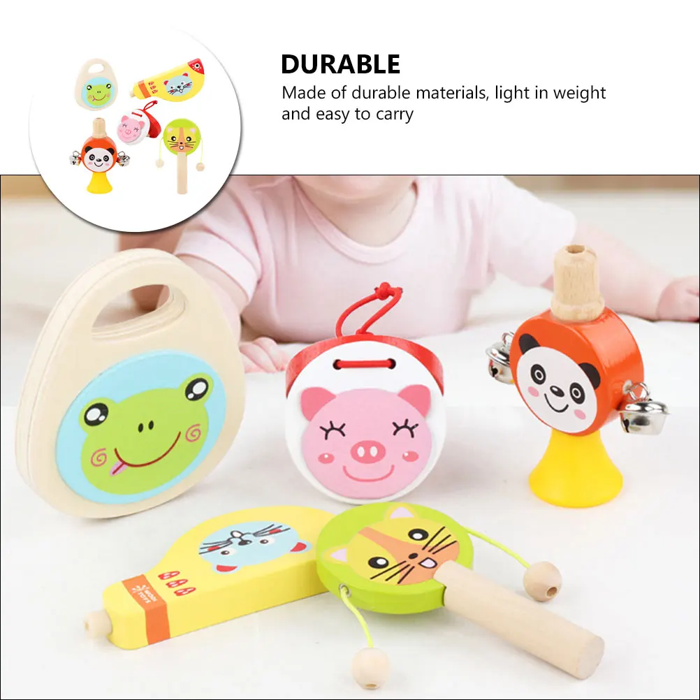 5 Pcs Wooden Musical Instrument Set Kids Learning Toys Funny Kids' Sense of Development Percussion
5 Pcs Wooden Musical Instrument Set Kids Learning Toys Funny Kids' Sense of Development Percussion
