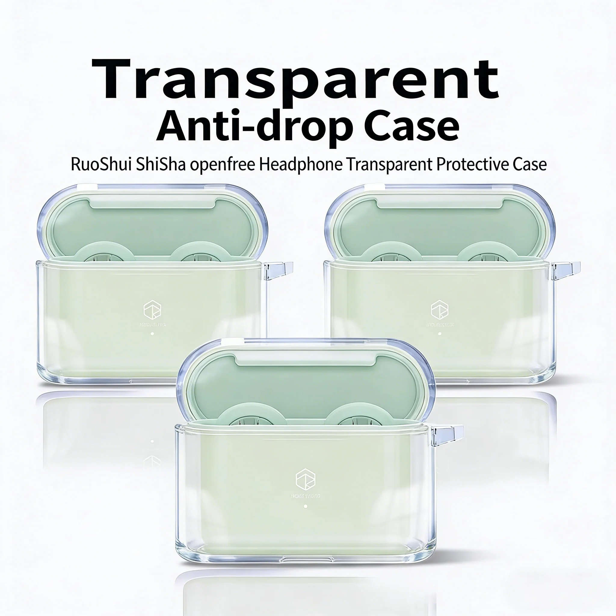 Transparent earphone case for ROSESELSA OpenFree Clear Earphone Case TPU Shell Transparent Headphone Cover Protective Cover