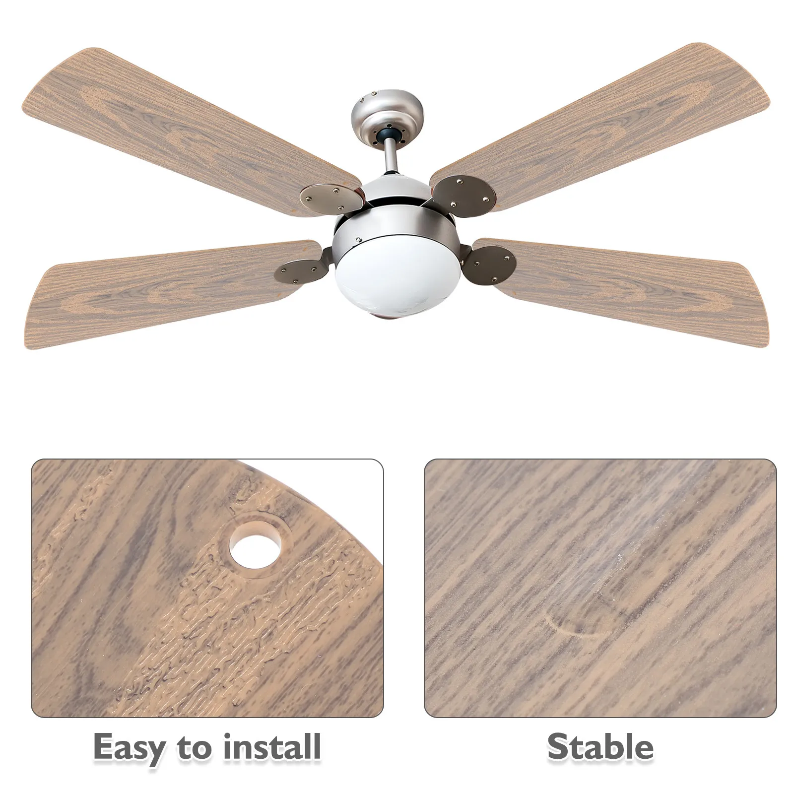 20-дюймовые универсальные сменные лопасти для потолочного вентилятора, пластиковые, под дерево, простая установка, бесшумные, для спальни, дома, офиса
20-дюймовые универсальные сменные лопасти для потолочного вентилятора, пластиковые, под дерево, простая установка, бесшумные, для спальни, дома, офиса