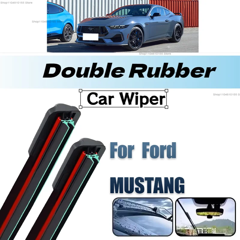 Double Rubber Car Wipers for Ford Mustang Front Blade Brushes Cutter Automobiles Accessorie Wiper Windscreen Wear Wiper Parts
Double Rubber Car Wipers for Ford Mustang Front Blade Brushes Cutter Automobiles Accessorie Wiper Windscreen Wear Wiper Parts