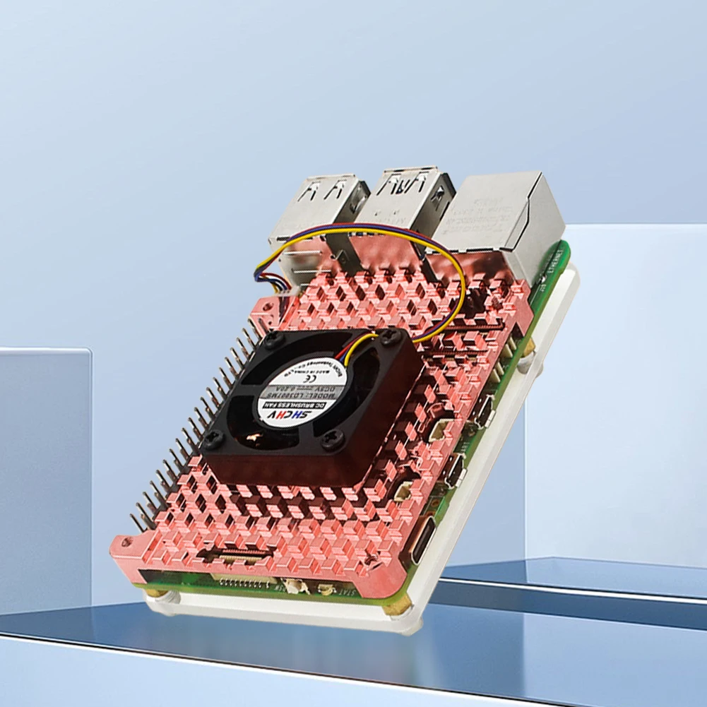 Pure Copper Heatsink Cooling Kit Passive Cooling Shell 3mm Copper Enclosure with Cooling Fan Suitable for Raspberry Pi 5
Pure Copper Heatsink Cooling Kit Passive Cooling Shell 3mm Copper Enclosure with Cooling Fan Suitable for Raspberry Pi 5