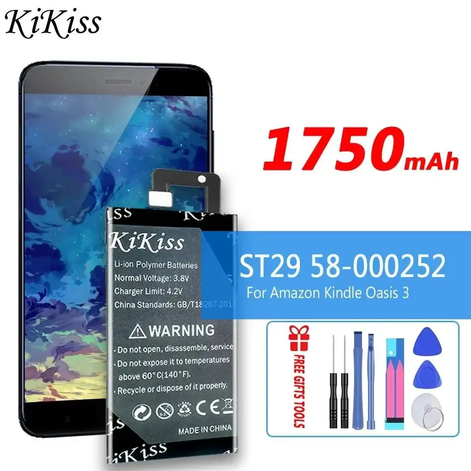 Аккумулятор для планшета Amazon Kindle Oasis 3 (Oasis3) с длительным сроком службы, 1750 мАч, ST29 58-000252
Аккумулятор для планшета Amazon Kindle Oasis 3 (Oasis3) с длительным сроком службы, 1750 мАч, ST29 58-000252