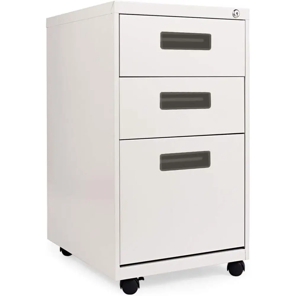 Light Gray Metal 3-Drawer Pedestal File Cabinet, 28.5H x 19.5D x 28.5W
Light Gray Metal 3-Drawer Pedestal File Cabinet, 28.5H x 19.5D x 28.5W
