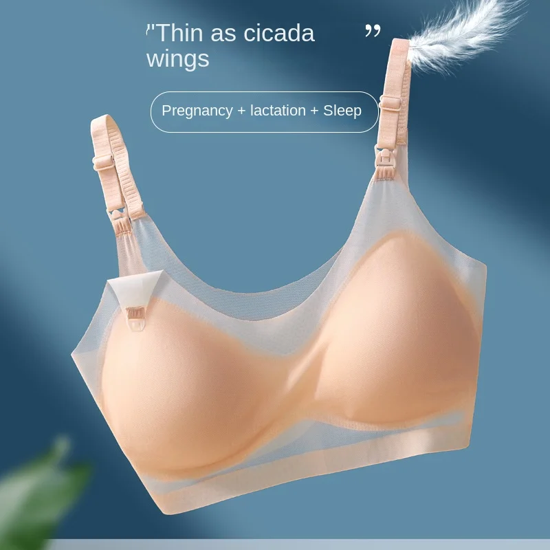 Thin Women's Summer Cool Nursing Wirefree Breastfeeding Pregnant Bra Feeding Women Underwear for Pregnancy Ultra
Thin Women's Summer Cool Nursing Wirefree Breastfeeding Pregnant Bra Feeding Women Underwear for Pregnancy Ultra