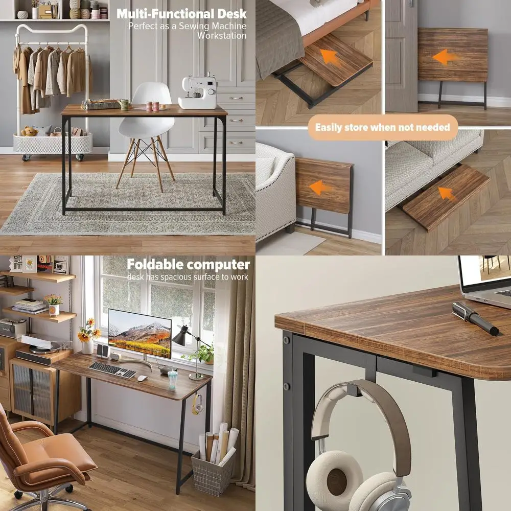 Компактный складной стол из орехового дерева 47,2 для домашнего офиса, простая сборка, идеально подходит для рабочего пространства в спальне
Компактный складной стол из орехового дерева 47,2 для домашнего офиса, простая сборка, идеально подходит для рабочего пространства в спальне