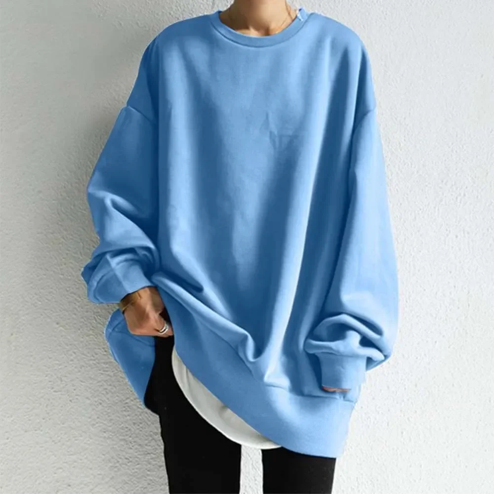Korean Style Ladies High Quality Sweatshirt Oversized Long Sleeve O Neck Loose Pullover Women's Top
Korean Style Ladies High Quality Sweatshirt Oversized Long Sleeve O Neck Loose Pullover Women's Top