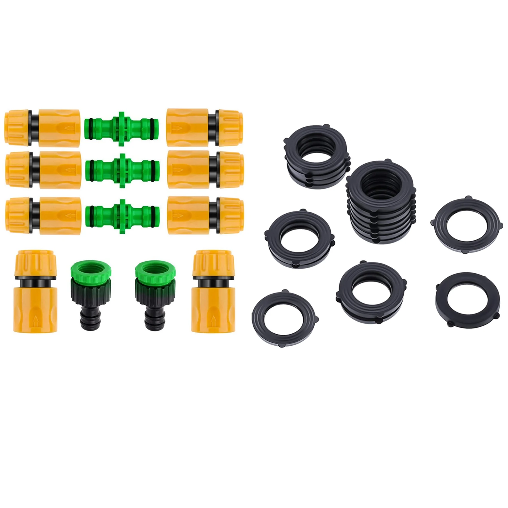 ABFS 20X Garden Hose Washers Rubber Washers Seals,Self Locking Tabs Keep Washer & 13Pcs Plastic Garden Hose Tap Connector Kit
ABFS 20X Garden Hose Washers Rubber Washers Seals,Self Locking Tabs Keep Washer & 13Pcs Plastic Garden Hose Tap Connector Kit