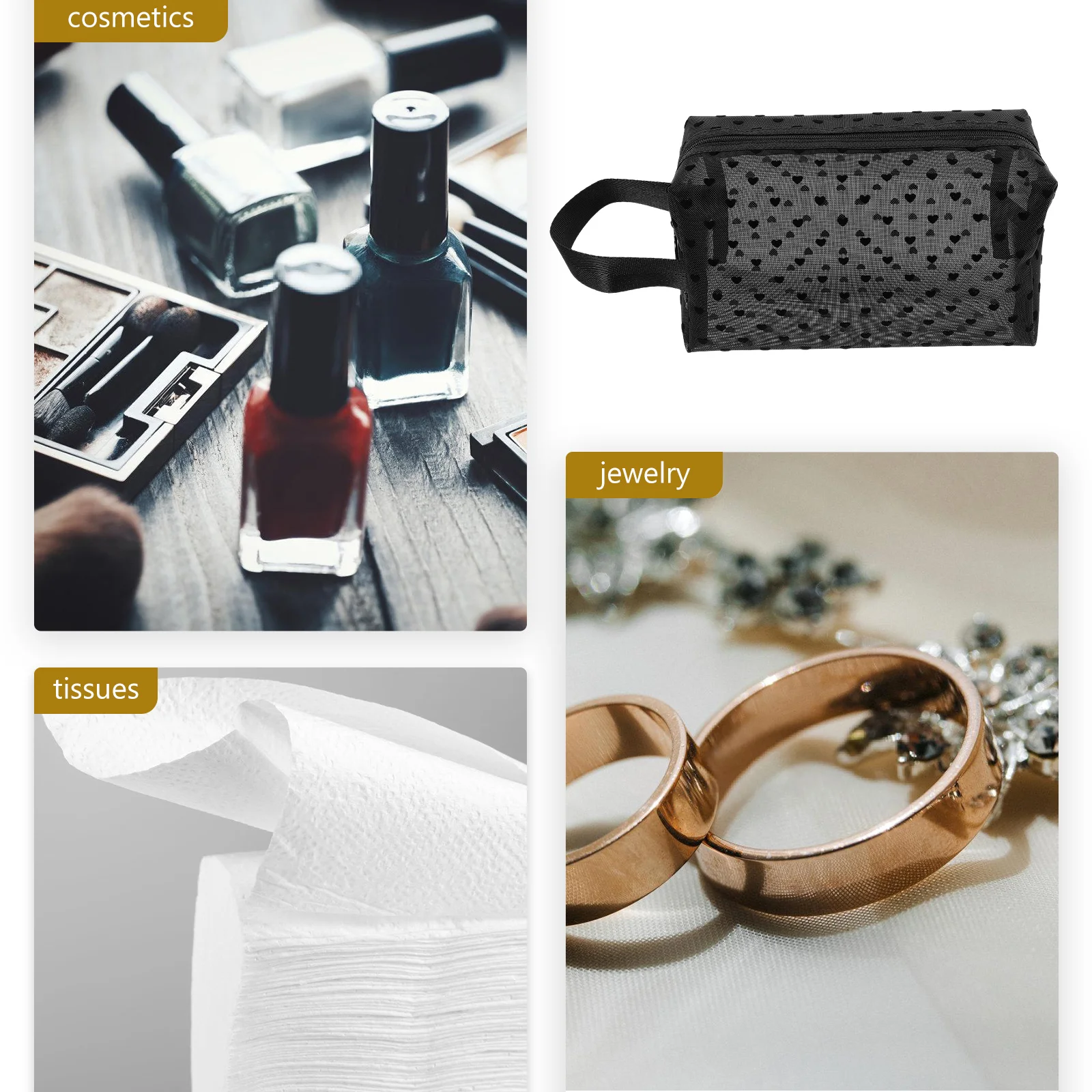 Adorable Transparent Mesh Travel Makeup Large Capacity Storage Organizer For Women Portable Zipper Toiletry Bag Durable
Adorable Transparent Mesh Travel Makeup Large Capacity Storage Organizer For Women Portable Zipper Toiletry Bag Durable