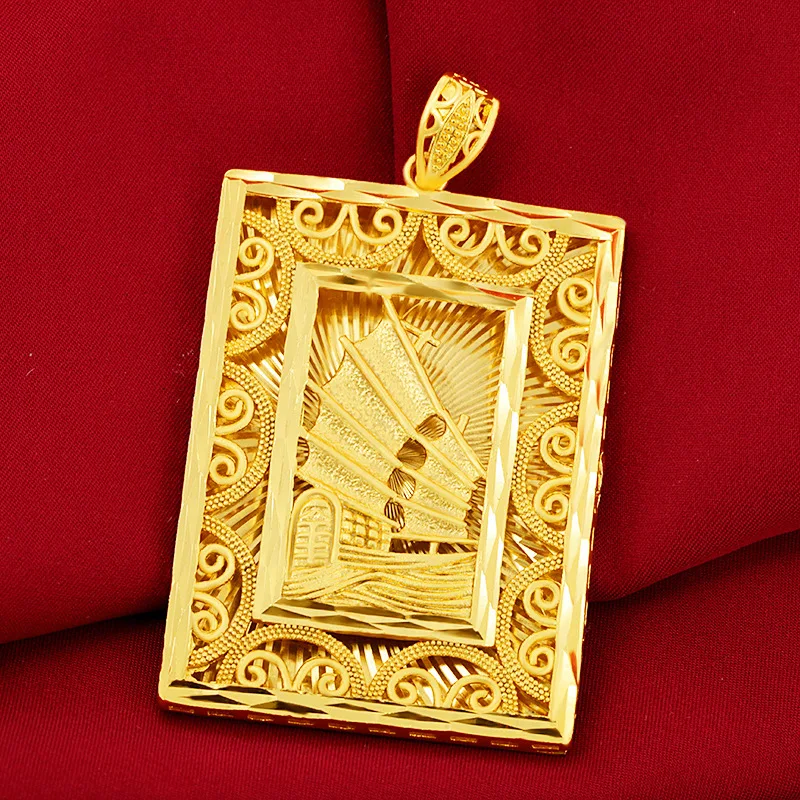Business Steady Sailing Square Pendant For Men 24K Gold AU999 | Full of style, masculine demeanor
Business Steady Sailing Square Pendant For Men 24K Gold AU999 | Full of style, masculine demeanor