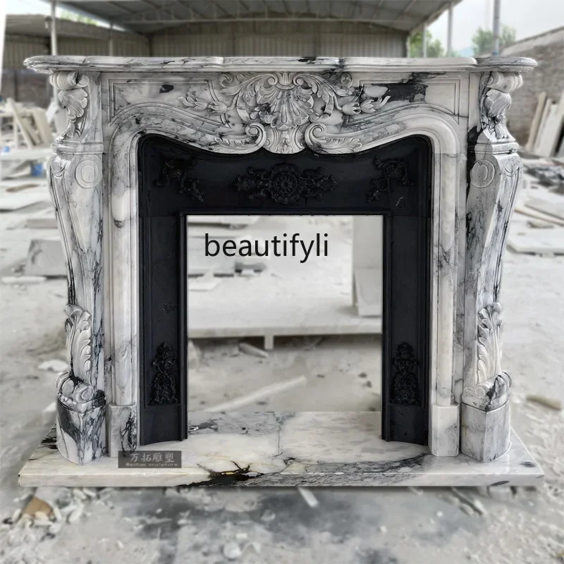 F Marble Fireplace Natural Stone Large Flower White French Living Room Decorative Cabinet Fireplace
F Marble Fireplace Natural Stone Large Flower White French Living Room Decorative Cabinet Fireplace