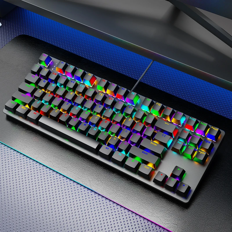 75% mechanical gaming keyboard blue switch LED backlight 87 key compact wired computer keyboard, suitable for Windows laptop gam
75% mechanical gaming keyboard blue switch LED backlight 87 key compact wired computer keyboard, suitable for Windows laptop gam