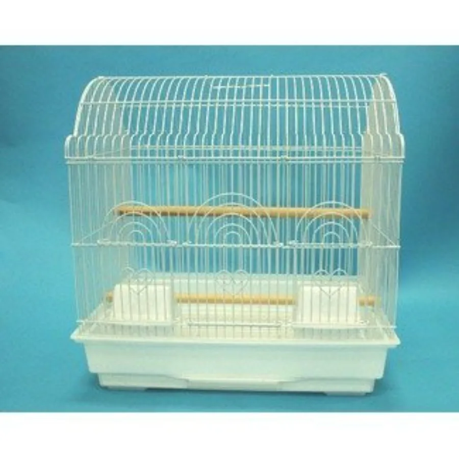 Barn Top Bird Cage for indoor use made of metal white color spacious multi-level design with easy-clean tray
Barn Top Bird Cage for indoor use made of metal white color spacious multi-level design with easy-clean tray