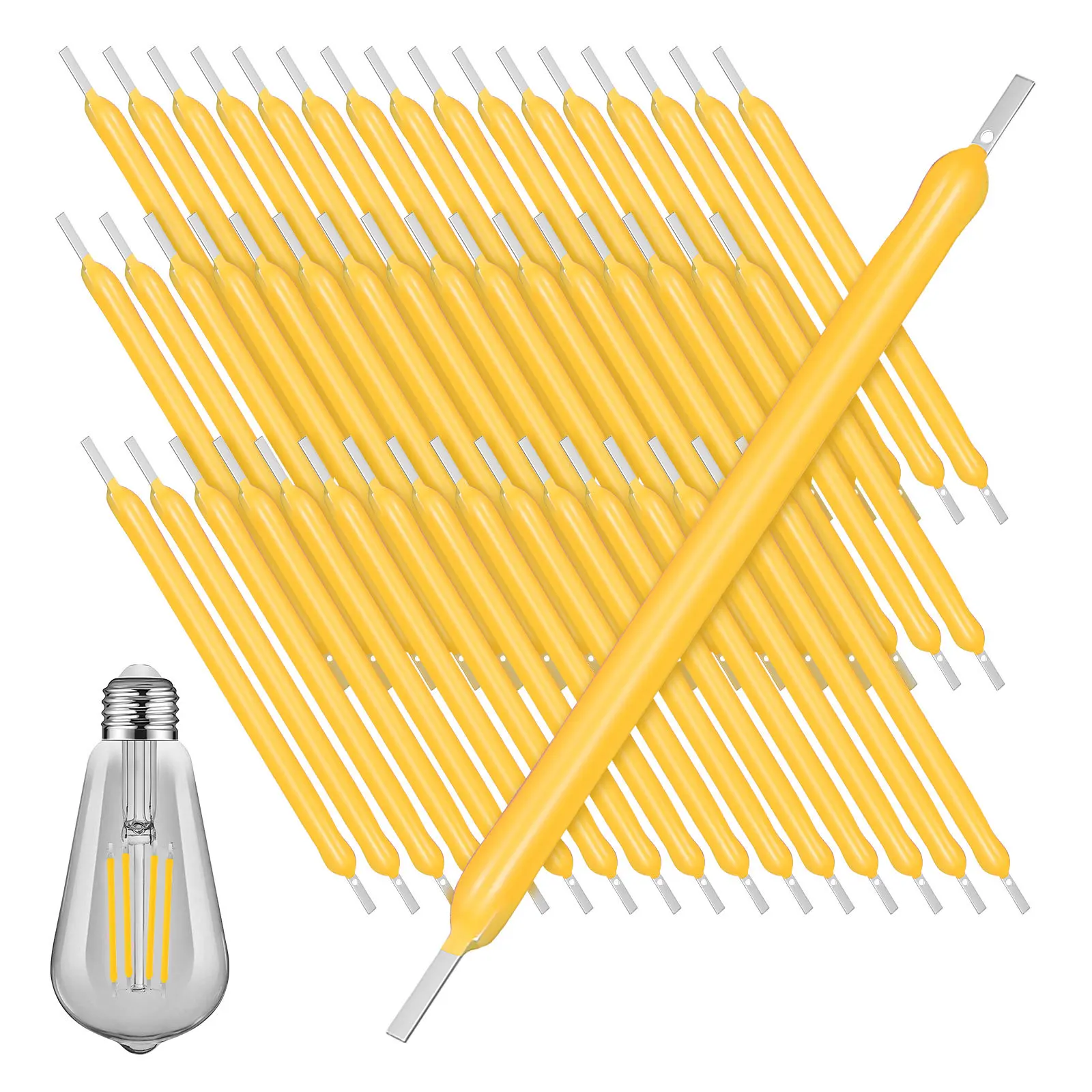 100Pcs LED Hard Filament 2700k Warm Light Strong Wear Resistance Ideal for Any Lighting Project Hard LED Filament
100Pcs LED Hard Filament 2700k Warm Light Strong Wear Resistance Ideal for Any Lighting Project Hard LED Filament