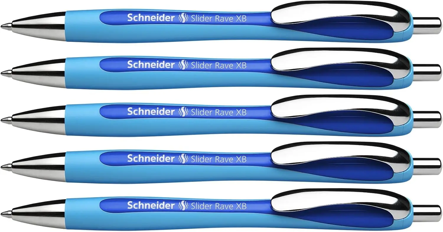 Extra Broad 1.4mm Retractable Ballpoint Pens, Smooth Writing, Quick-Drying Blue Ink, Box of 5
Extra Broad 1.4mm Retractable Ballpoint Pens, Smooth Writing, Quick-Drying Blue Ink, Box of 5