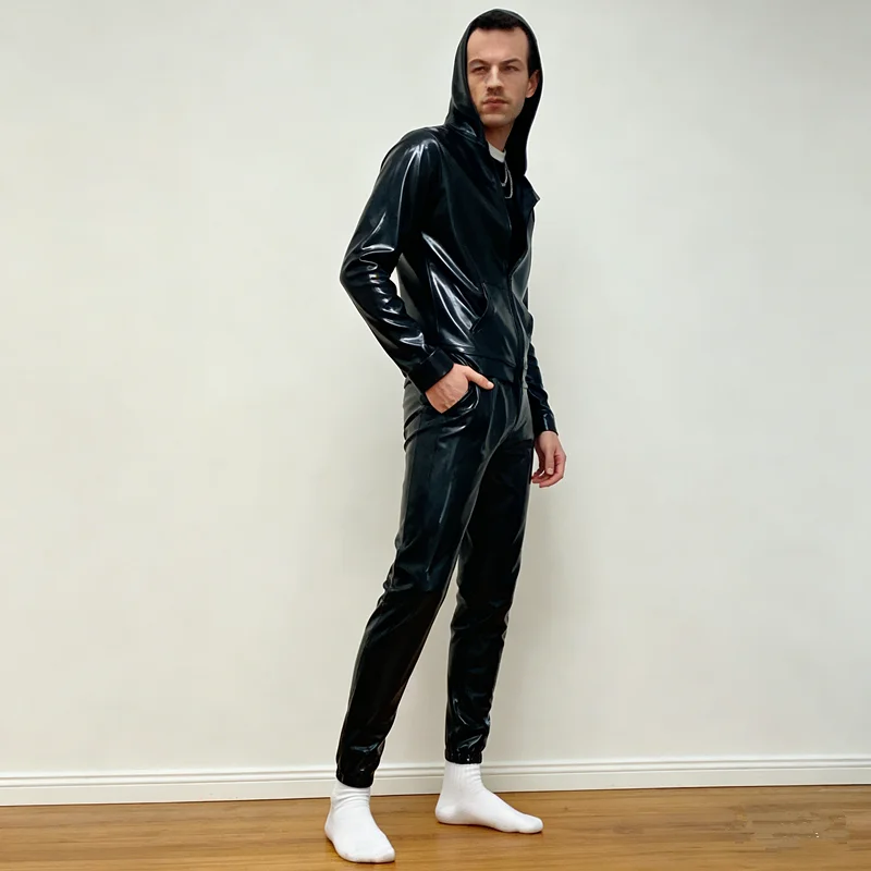 100% Latex Rubber Gummi Catsuit Cosplay Suit Ganzanzug Overall Kostüm Party uniform Hoodie and trousers
100% Latex Rubber Gummi Catsuit Cosplay Suit Ganzanzug Overall Kostüm Party uniform Hoodie and trousers